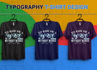 Typography T-Shirt Design animal t shirt design branding design graphic design horse horse t shirt design retro shirt design sichonnu t shirt design type typography typography t shirt design vintage
