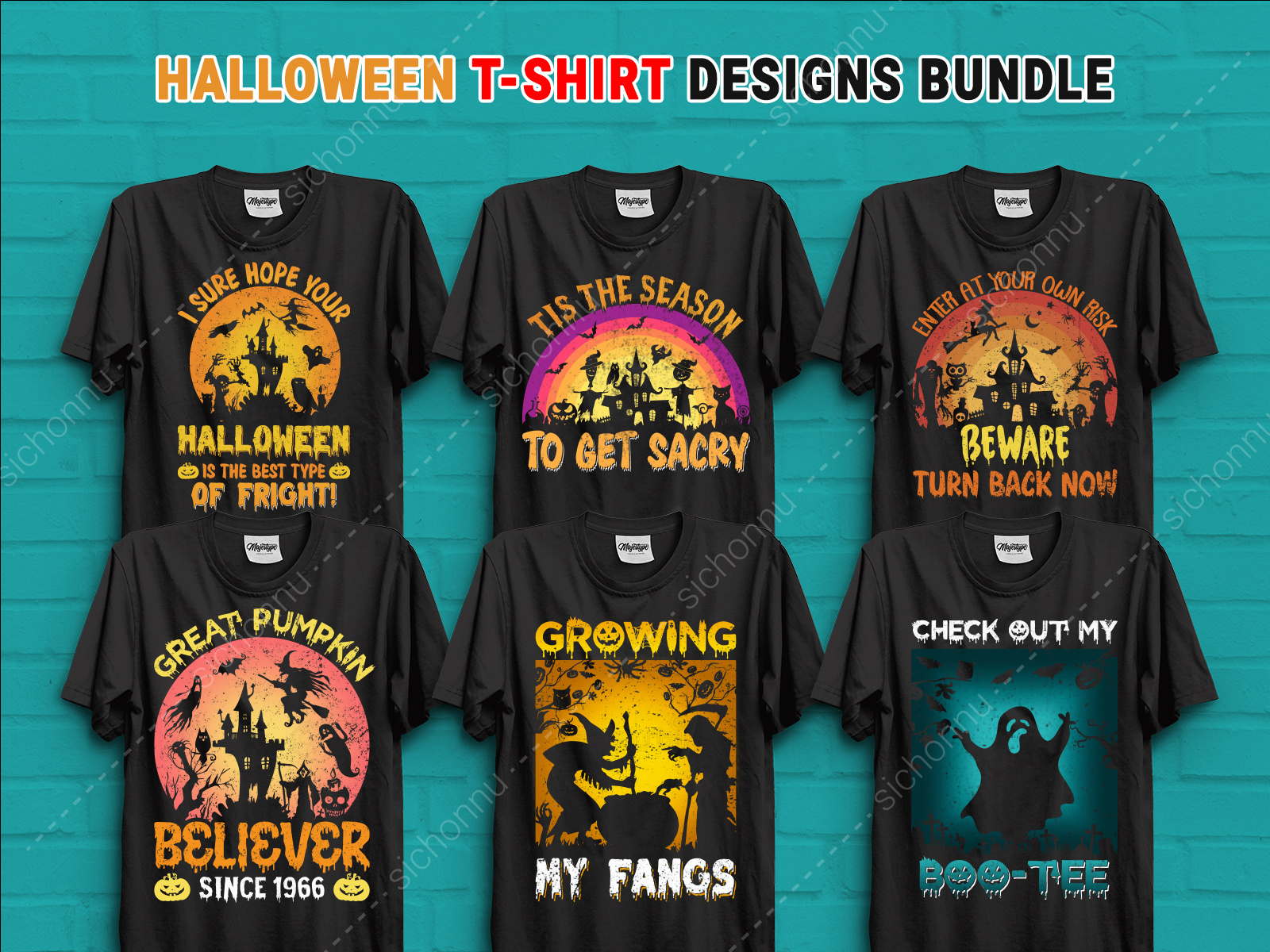 Halloween T-Shirt Design Bundle by Sahidul Islam Chonnu on Dribbble