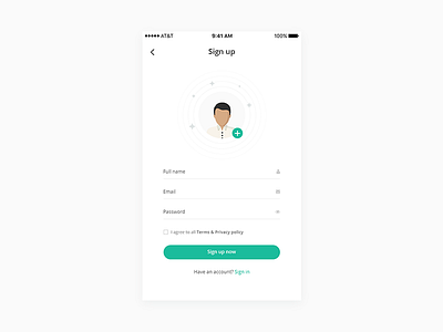 Sign Up - Daily UI challenge #001 daily dailyui dailyui001 dailyuichallenge form ios mobile photoshop psdehat signup ui