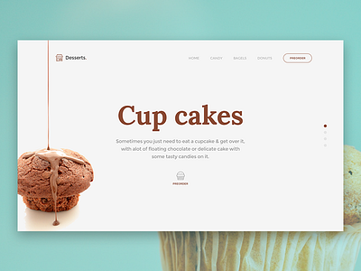 Landing page - Daily UI challenge #003 cupcakes daily dailyui dailyui003 dailyuichallenge landing landingpage page photoshop psdehat ui