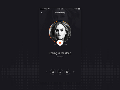 Music Player - Daily UI challenge #009 app daily dailyui dailyui009 dailyuichallenge ios music music player photoshop player psdehat ui