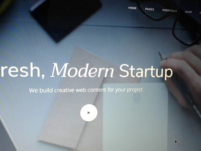 WIP fresh landing page modern photoshop psdehat sketch startup ui video web