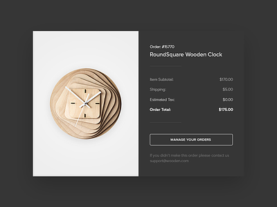 Email Receipt - Daily UI challenge #017 clock dailyui dailyui017 dailyuichallenge email email receipt psdehat receipt simple ui ux wooden