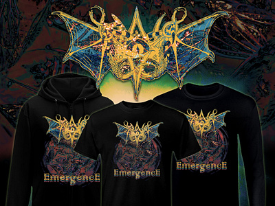 Basilysk 'Emergence' Album Cover Merchandise album art album artwork album cover band shirt design direct to garment dtg merchandise printing record label shirt design