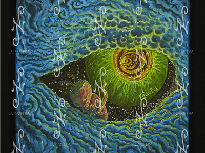 "The Eye of Krishna" (oil on canvas)