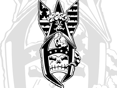 Warheadd Logo/Emblem america band art bomb emblem heavy metal letters logo metal missile music skull thrash metal war