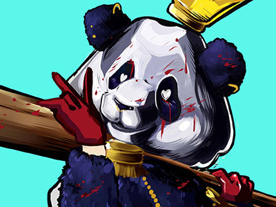 Panda. (WIP) color digital graphic illustration paint tool sai panda wip work in progress workinprogress