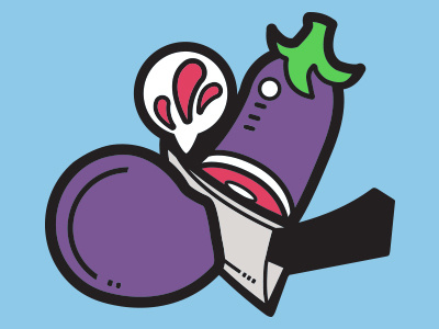 Eggplant cute eboneju egnell emoji feminist girlgang gplant kawaii sugarpop