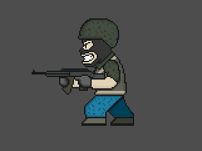 Pixelterrorist battlefield 3 boardgame digital pixelart soldier terrorist visual design