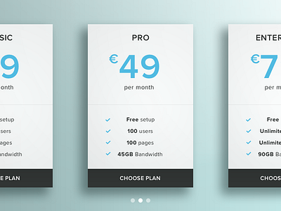 DailyUI - Day 030 - Pricing 030 carousel challenge clean dailyui plan pricing ui ux web