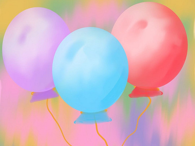 Balloons amateur art balloons colourful graphic art illustration simple