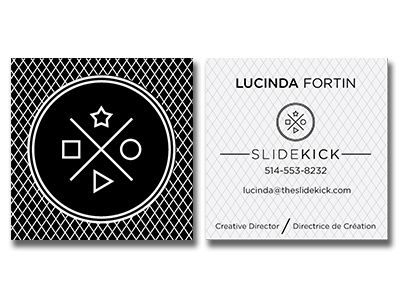 Slidekick business card agency b w black business card card circle illustrator logo vector white