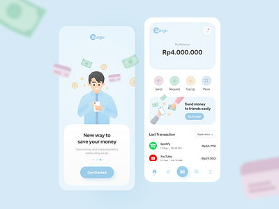 E-Wallet App app branding design ewallet figma illustration logo ui ux vector