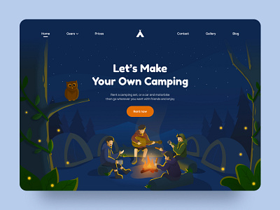 Rent Camping Tools Landing Page