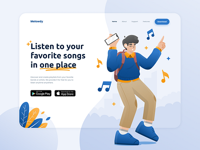 Music Streaming Landing Page