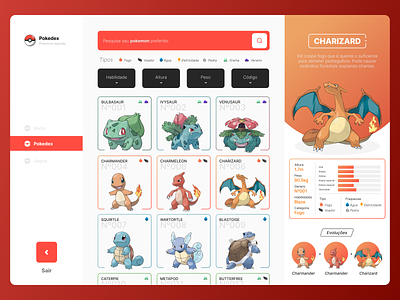 Daily UI #2 - Pokedex Dashboard