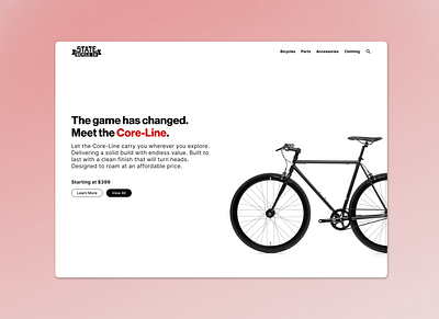 State Bicycle Co. Redesign bicycles product design redesign ui ux