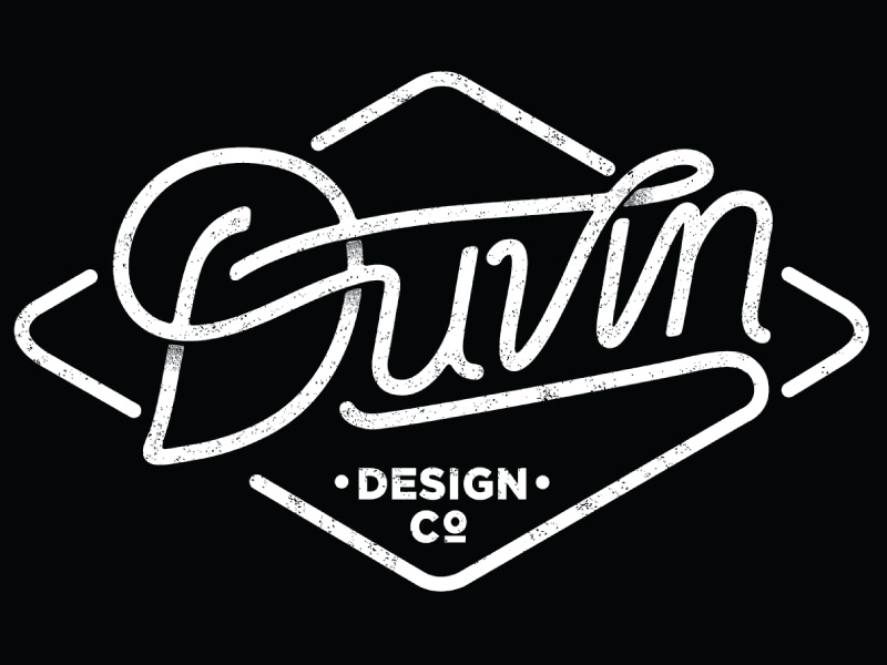 Duvin - WIP handletter handlettering logo branding surf type salt lake drawing black and white