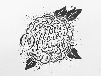 Lunchtime Sketch #2 be different drawing floral handletter handlettering sketch type