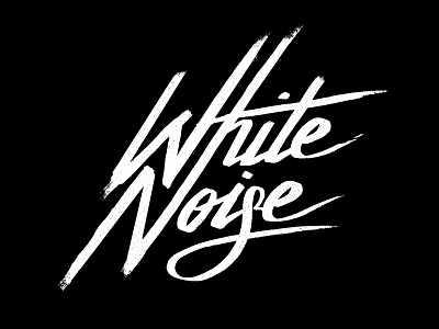 White Noise back and white brush brushscript handlettering handmade script texture type white noise