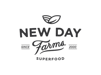 NDF Branding branding farms food handlettering lettering logo microgreens new day organic superfood
