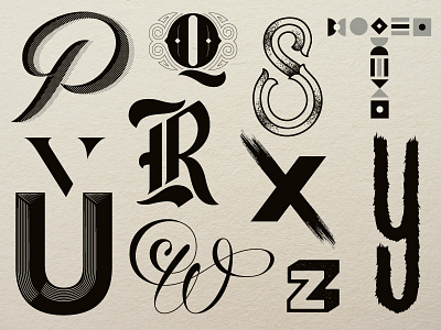 A-Z Pt. II alphabet dropcap handlettering letters