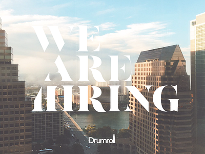 WE ARE HIRING agency austin employment hiring job lettering texas type