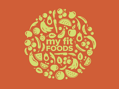MFF austin circle fruit icon illustration lockup my fit foods