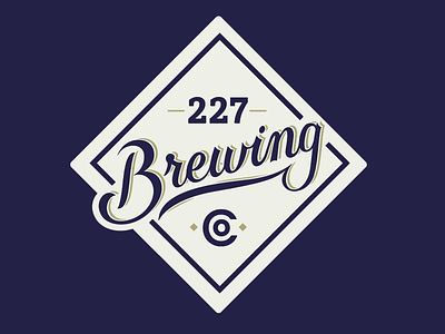 227 Brewing Company branding brewery handlettering logo montana script