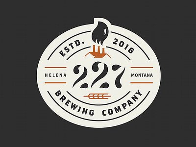 227 Brewing Co. branding brewery handlettering logo montana script