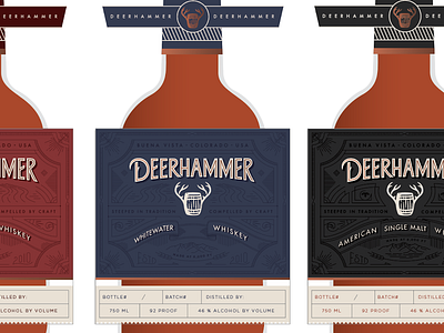 Deerhammer Spirit Family - WIP branding label packaging spirit whiskey