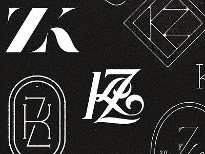 KZ Monogram handlettering monogram type typography
