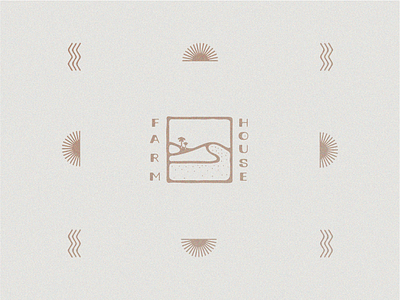 Farmhouse Identity branding design illustration logo restaurant texture typography vintage