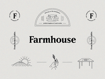 Farmhouse Identity III branding illustration logo texture type typography vintage