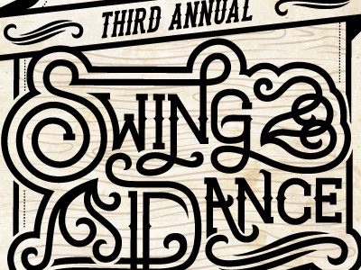 Type (WIP) custom dance design flourish swing type typography western