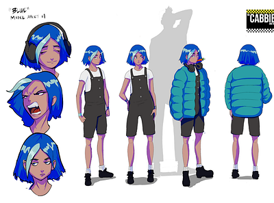 Blue Character Concept Design illustration