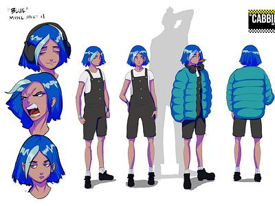 Blue Character Concept Design