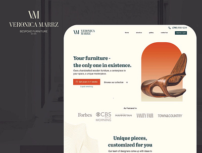 Veronica Marrz - Handcrafted Furniture Web Design ui ux web design