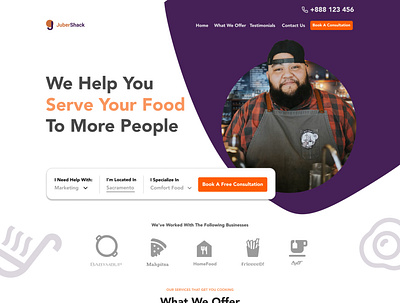 Food Marketing - Website Design ui ux web design