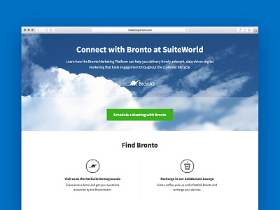 Bronto & Suiteworld landing page web design