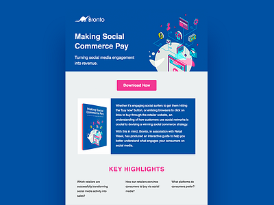 Making Social Commerce Pay design email