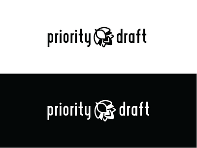 Priority Draft BW Logos beer branding delivery logo