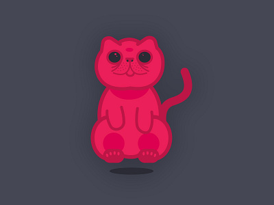 Pink Persian persian cat vector cat