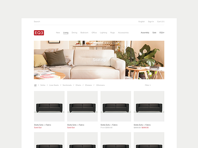 EQ3 Concept Exercise concept design exercise furniture layout minimal simple web design website