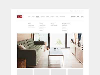 EQ3 Concept Exercise concept design exercise furniture layout minimal simple web design website