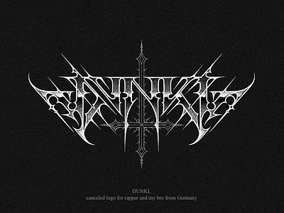 DUNKL metal logo black metal art black metal logo black metal logo design branding calligraphy death metal logo design illustration logo ui