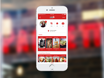 Yelp Redesign app app design homepage red ui ux yelp