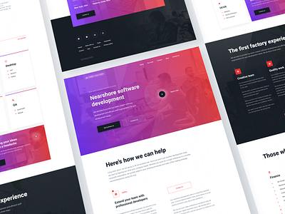 Landing Page: Software Development Company agency company design development landing page redesign software ui ux web webdesign website