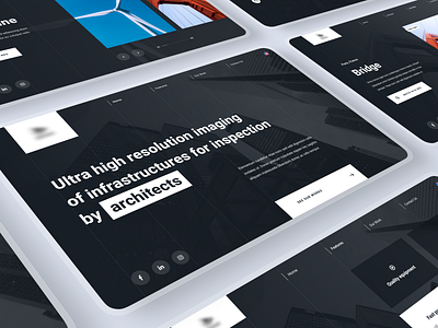 Landing Page architecture construction dark design desktop engineering images infrastructure landing page ui web website