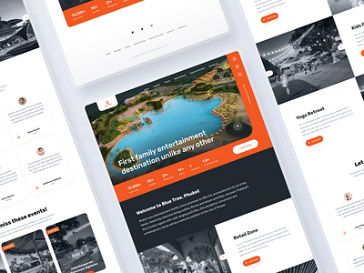 Landing Page: Entertainment Facility center design desktop entertainment facility figma landing light page resort travel ui web website